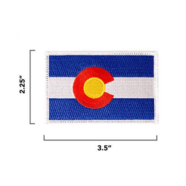 Desert Cactus Airsoft Morale Patch 2 Colorado Flag Patch 3.5 inch x 2.25 inch Iron On Sew Embroidered Tactical Backpack Hat Bags (Single Patch)