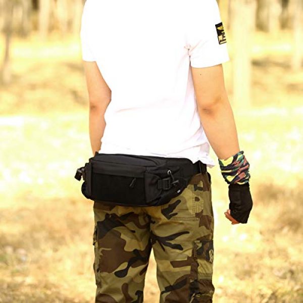 Protector Plus Tactical Pouch 4 Protector Plus Tactical Fanny Pack Military Running Waist Bag Sling Hip Belt Army Lumbar Tool Gear Pouch Bumbag (Patch Included)