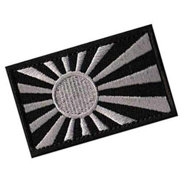 Embroidery Patch Airsoft Morale Patch 2 Rising Sun Flag Flag of Japan Japanese Flag Military Hook Loop Tactics Morale Embroidered Patch (color2)