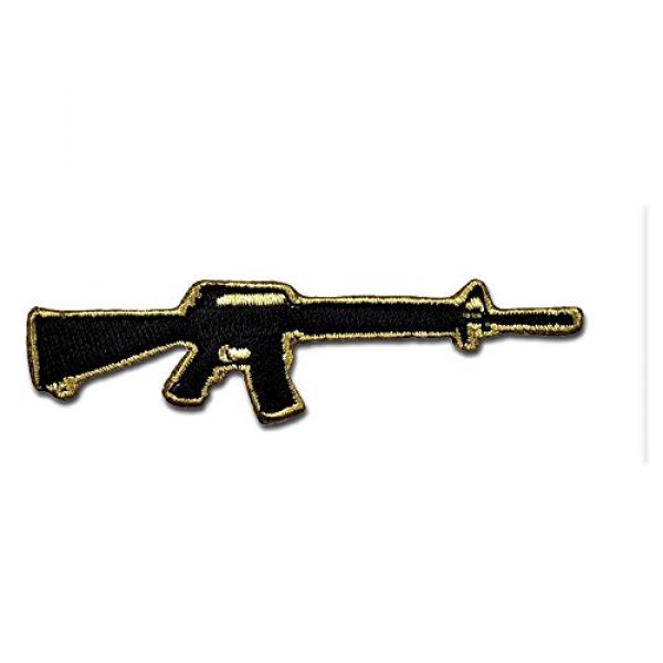 BASTION Airsoft Morale Patch 1 BASTION Morale Patches (A-Rifle) | 3D Embroidered Patches with Hook & Loop Fastener Backing | Well-Made Clean Stitching | Military Patches Ideal for Tactical Bag, Hats & Vest (Tan)