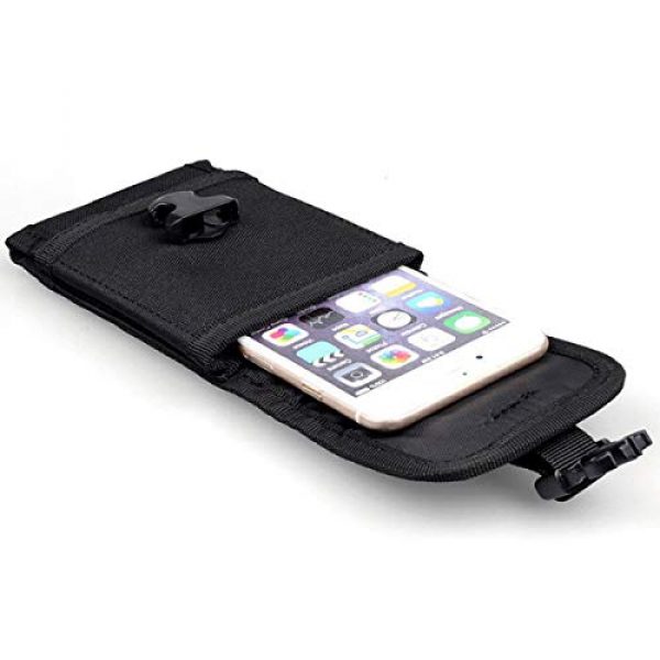 MUMUGUO Tactical Pouch 4 MUMUGUO Outdoor MOLLE Tactical Military Pouch Army Black Waist Holster Smartphone Pouch Military 1000D Nylon Hook Loop Belt Phone Holster Phone with Slim Case