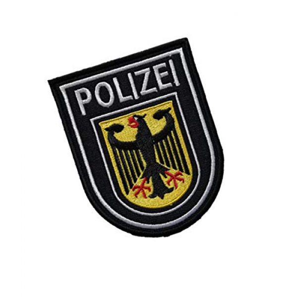 Embroidery Patch Airsoft Morale Patch 2 Germany Polizei Military Hook Loop Tactics Morale Embroidered Patch