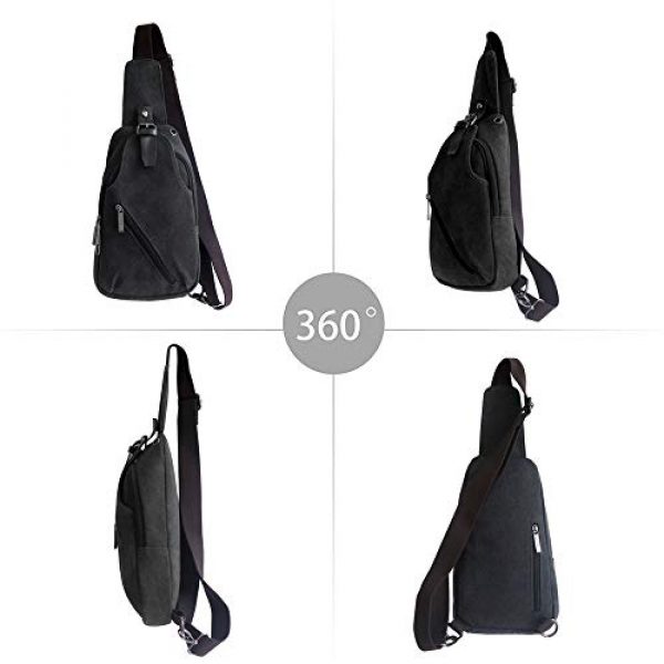Abonnyc Tactical Pouch 2 Abonnyc Sling Bag, Sling Backpack Outdoor Hiking Travel Daypack Canvas Shoulder Chest Bag Rucksack Crossbody Pack for Men Women Girls Boys