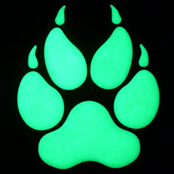 LEGEEON Airsoft Morale Patch 3 LEGEEON Glow Dark ACU K-9 Paw K9 Handler Dogs of War Morale Army Gear PVC Touch Fastener Patch