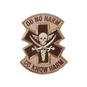 MilSpec Monkey Airsoft Morale Patch 1 Mil-Spec Monkey Do No Harm Pirate Morale Patch Desert Hook Back
