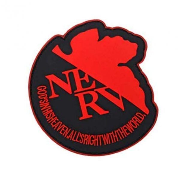 PVC PATCH Airsoft Morale Patch 2 Rebuild of Evangelion NERV Military Hook Loop Tactics Morale PVC Patch (color1)