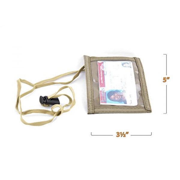 Rainbow of California Tactical Pouch 2 Rainbow of California Vertical Neck ID Holder w/Adjustable Strap. Coyote Brown