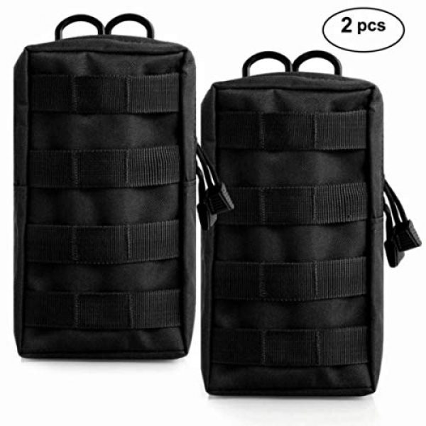 Owlike Tactical Pouch 1 Owlike 2 Pack Tactical Molle Pouches Attachment Bag Pocket Organizer for Tactical Vest Gear Waist Backpack, Water-Resistant EDC Pouch Molle Organizer for Camping Hiking and Traveling