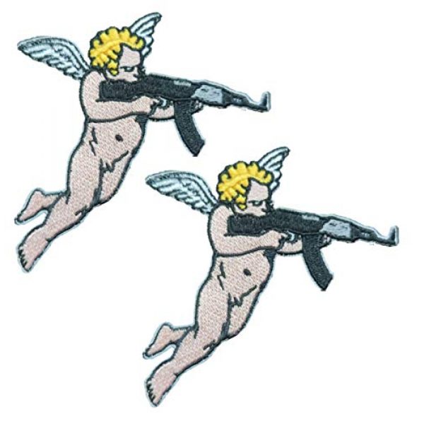 PatchClub Airsoft Morale Patch 2 PatchClub Cupid with AK47 Patch - Iron On/Sew On - Cool Patches, Morale, Tactical, for Backpack, Hat, Jacket