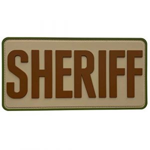 uuKen Airsoft Morale Patch 1 uuKen Large Funny Sheriffs Office PVC Patch 8x4 inches Multi Camo for Molle Morale Tactical Vest Shoulder Chest Bags Backpacks (Camo, L 8"x4")