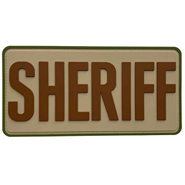 uuKen Airsoft Morale Patch 1 uuKen Large Funny Sheriffs Office PVC Patch 8x4 inches Multi Camo for Molle Morale Tactical Vest Shoulder Chest Bags Backpacks (Camo, L 8"x4")