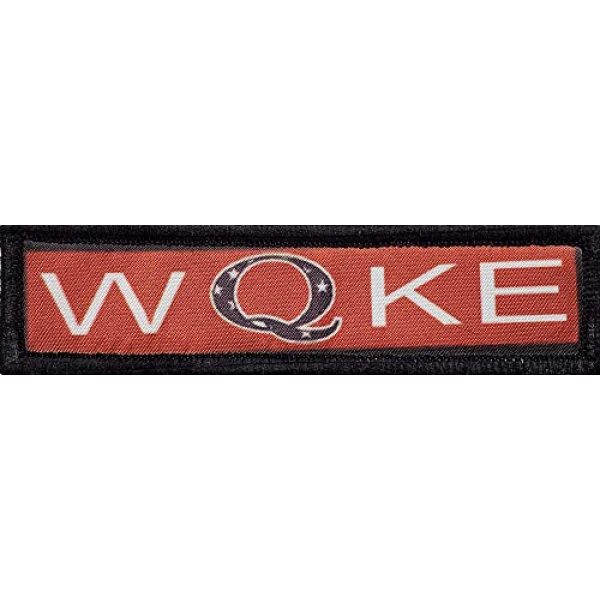 RedheadedTshirts Airsoft Morale Patch 1 1x4""Woke" QAnon Morale Patch. Hook and Loop