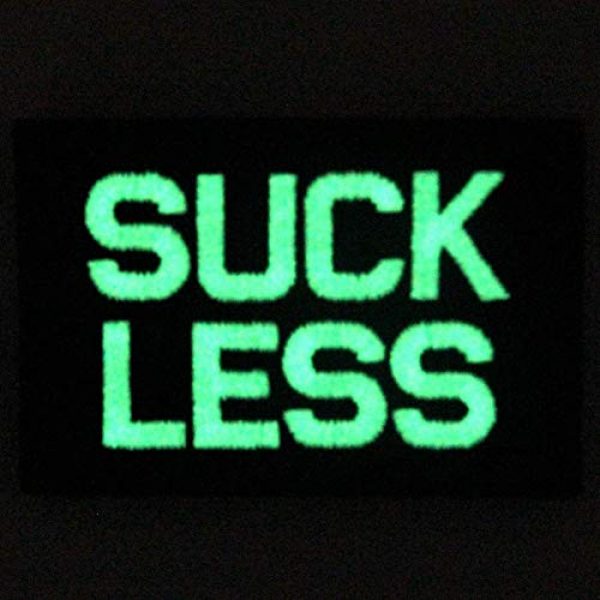 EmbTao Airsoft Morale Patch 4 EmbTao Glow in Dark Suck Less Military Morale Tactical Embroidered Applique Fastener Hook&Loop Patch