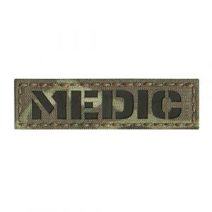 Tactical Freaky Airsoft Morale Patch 1 IR Multicam Medic MED 1x3.5 EMS Paramedic Tactical Morale Hook-and-Loop Patch