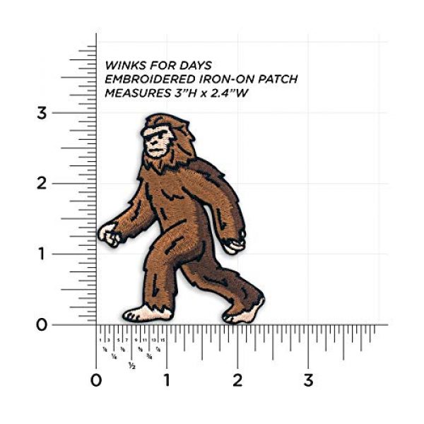 Winks For Days Airsoft Morale Patch 3 Winks For Days Bigfoot Sasquatch Embroidered Iron-On Patch