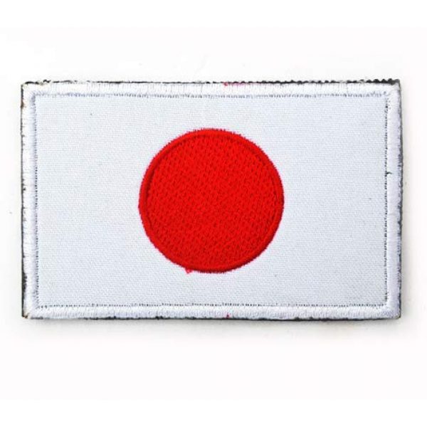 Tactical Embroidery Patch Airsoft Morale Patch 2 2pcs Japan Flag Embroidery Patch Military Tactical Morale Patch Badges Emblem Applique Hook Patches for Clothes Backpack Accessories