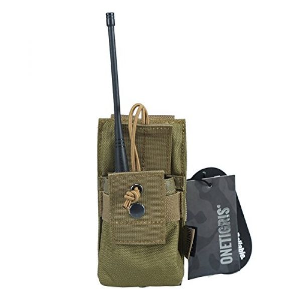 OneTigris Tactical Pouch 6 OneTigris MOLLE Radio Holder Tactical Cordura Nylon Short Radio Pouch for BaoFeng UV-5R/UV-82