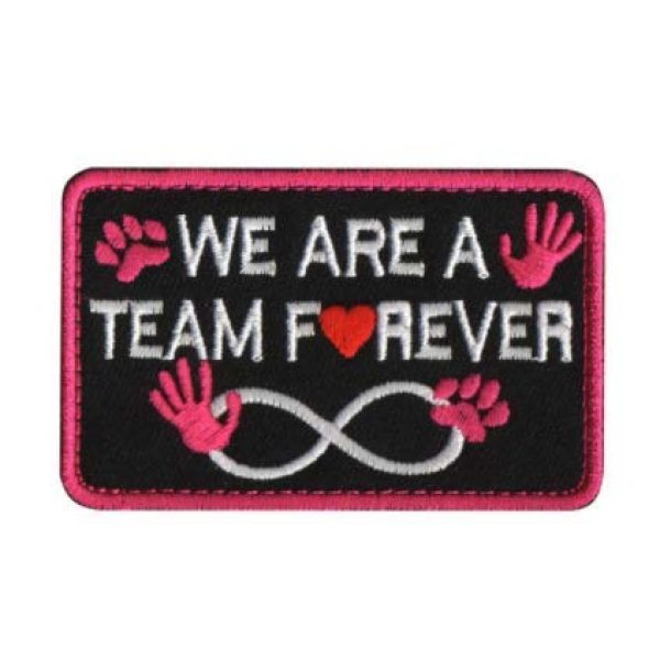 Tactical Embroidery Patch Airsoft Morale Patch 1 Service Dog Tactical Embroidery Patch Hook & Loop Morale Patch Military Patch for Clothing Accessory Backpack Armband (Pink)