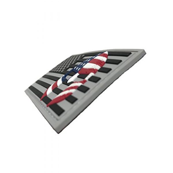Armorbilt Airsoft Morale Patch 2 USA Flag with Spartan Helmet (Molon Labe) 3D PVC Rubber Morale Patch, Represent American Pride, Perfect for Tactical Operator Caps, Hats, Jackets, Bags, Packs and Military Apparel