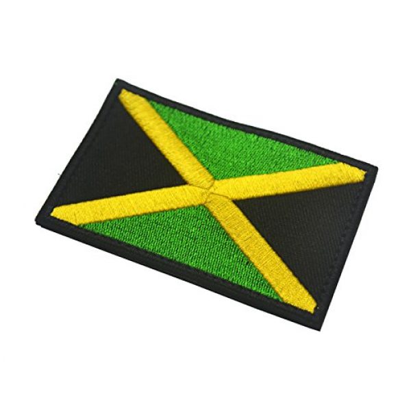 ShowPlus Airsoft Morale Patch 4 ShowPlus Jamaica Flag Patch Military Embroidered Tactical Patches Morale Shoulder Applique