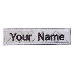 DREAM ARMY Airsoft Morale Patch 1 Reflective Gray Custom Name Text Biker Motorcycle Morale Patch Hook Backing 4x1 inch