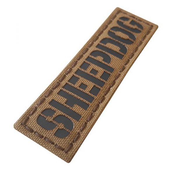 Tactical Freaky Airsoft Morale Patch 2 Sheepdog 1x3.5 Coyote Brown Tan Arid Infrared Name Tape Tab IFF Morale Hook&Loop Patch