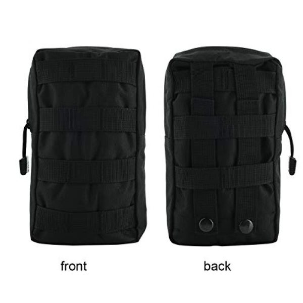 CM Tactical Pouch 6 CM Black Color Waterproof Tactical Compact Pouch Bag Organizer Molle Pouch Bag Utility EDC Pouch Bag for Outdoor Camping Hiking