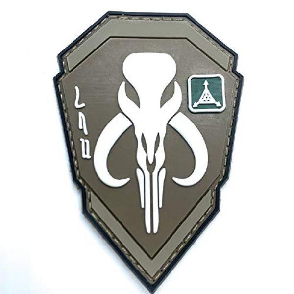 Almost SGT Airsoft Morale Patch 1 Boba Fett Emblem Star Wars Bounty Hunter - Funny Tactical Military Morale PVC Rubber Patch Hook Backing(White)