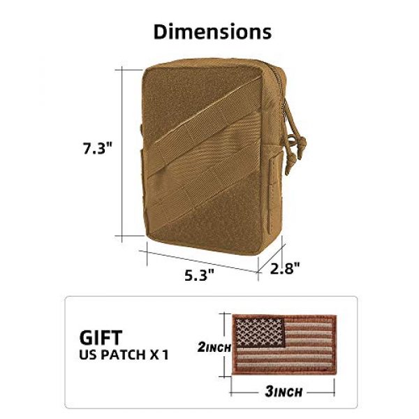 AMYIPO Tactical Pouch 2 AMYIPO Tactical Molle Admin Pouch Equipment Multi-Purpose EDC Utility Tools Bag Utility Pouches