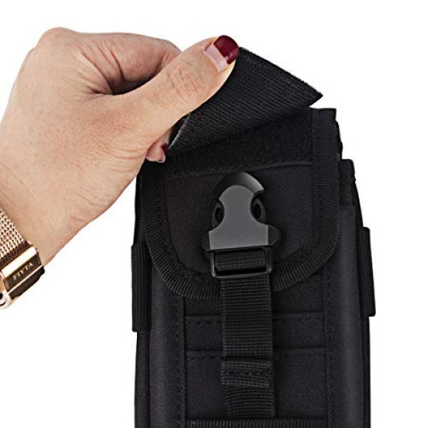 IronSeals Tactical Pouch 6 IronSeals Tactical Molle Pouch Compact EDC Utility Gadget Waist Bag Pack with Cell Phone Holster and Card Slots for 4.7"-6.5" Phone