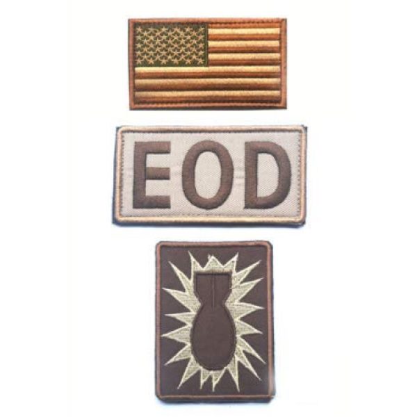 Tactical Embroidery Patch Airsoft Morale Patch 2 6pcs EOD Explosive Ordinance Disposal Tactical Embroidery Patch Hook & Loop Morale Patch Military Patch for Clothing Accessory Backpack Armband (6pcs)