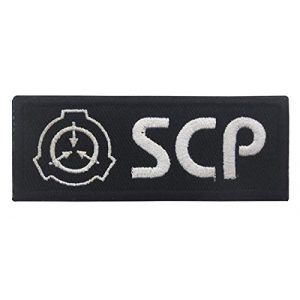 Tactical Embroidery Patch Airsoft Morale Patch 1 Special Containment Procedures Foundation SCP Tactical Embroidery Patch Hook & Loop Morale Patch Military Patch for Clothing Accessory Backpack Armband (Black)