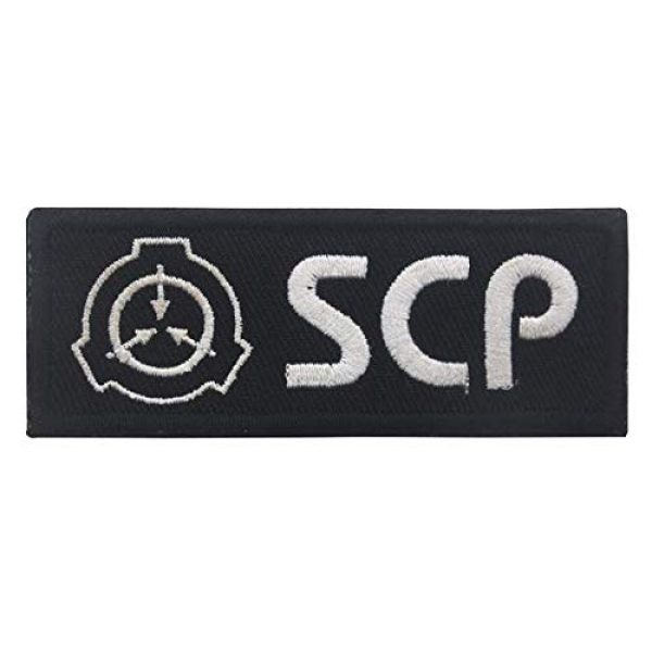 Tactical Embroidery Patch Airsoft Morale Patch 1 Special Containment Procedures Foundation SCP Tactical Embroidery Patch Hook & Loop Morale Patch Military Patch for Clothing Accessory Backpack Armband (Black)