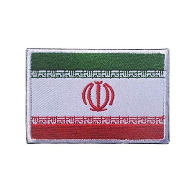 Tactical Embroidery Patch Airsoft Morale Patch 2 2pcs Iran Flag Embroidery Patch Military Tactical Morale Patch Badges Emblem Applique Hook Patches for Clothes Backpack Accessories