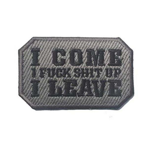 Tactical Embroidery Patch Airsoft Morale Patch 3 I Come I FXXK Up I Leave Embroidery Patch Military Tactical Morale Patch Badges Emblem Applique Hook Patches for Clothes Backpack Accessories