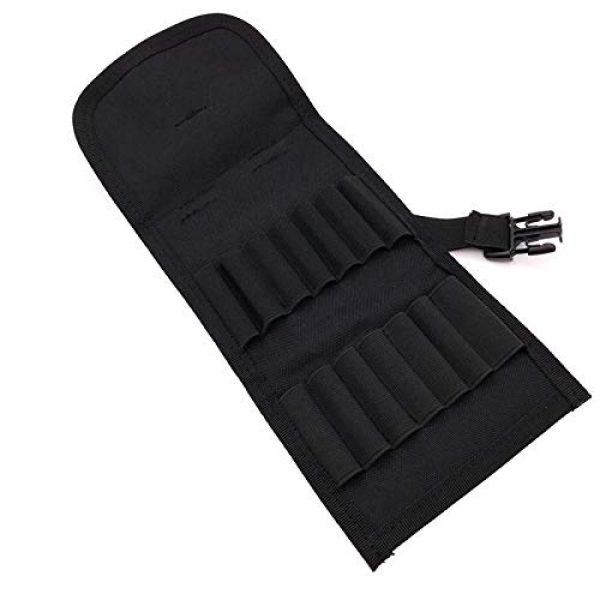 HHFC Tactical Pouch 1 Rifle Ammo Pouch Cartridge Holder Wallet, Nylon 14 Round Shell Rifle Cartridge Carrier Ammo Bag Pouch Bullet Holder Pouch Case