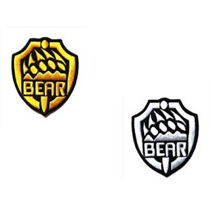 Embroidery Patch Airsoft Morale Patch 1 2 Pieces Escape from Tarkov Bear Claw Military Hook Loop Tactics Morale Embroidered Patch (color3)