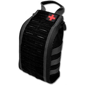 Lightning X Products Tactical Pouch 1 Lightning X Spread Eagle Premium Tactical IFAK Accessory Pouch w/Laser Cut MOLLE - Black