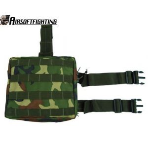 Emma Mall Tactical Pouch 1 1X Multi-Color Paintball Molle Tactical Drop Leg Panel Utility Magazine Pouch A - Woodland