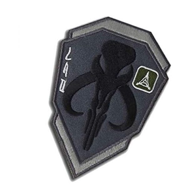 Great Supplier Airsoft Morale Patch 6 Mandalorian Mythosaur Skull Crest Shield Embroidered Patch Emblem Tactical Military Morale Funny Badages Appliques Patches with Fastener Hook and Loop Backing, 3.94 x 2.76 Inch