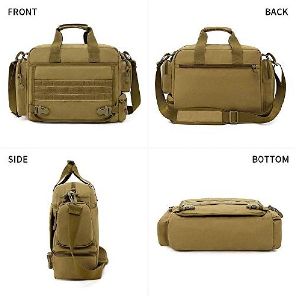 ACOMOO Tactical Backpack 2 ACOMOO Tactical Briefcase 14 inch Laptop Messenger Bag Style Shoulder Bag Handbag for Men Brown