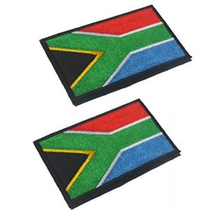 Tactical Embroidery Patch Airsoft Morale Patch 1 2pcs South Africa Flag Embroidery Patch Military Tactical Morale Patch Badges Emblem Applique Hook Patches for Clothes Backpack Accessories