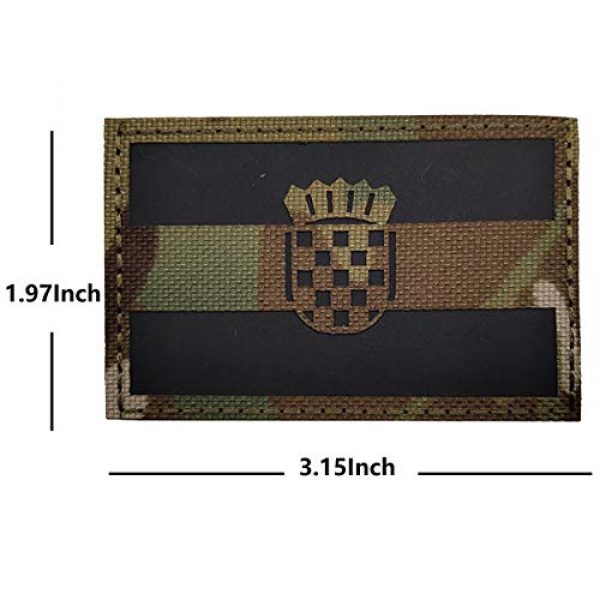 APBVIHL Airsoft Morale Patch 3 Infrared Reflective IR Croatia Flag Patch, Croatian National Flag DIY Emblem Morale Tactical Military Armband Badges Decorative Patches Appliques with Hook and Loop Fastener Backing