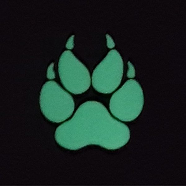 Tactical Freaky Airsoft Morale Patch 2 K9 Handler Dog Paw 2x2 GITD Tactical Morale Fastener Patch