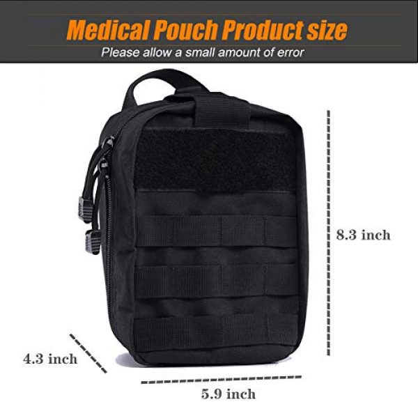 R.SASR Tactical Pouch 4 R.SASR Tactical Medical Molle Pull Away Pouch, Tactical MOLLE Utility Pouch