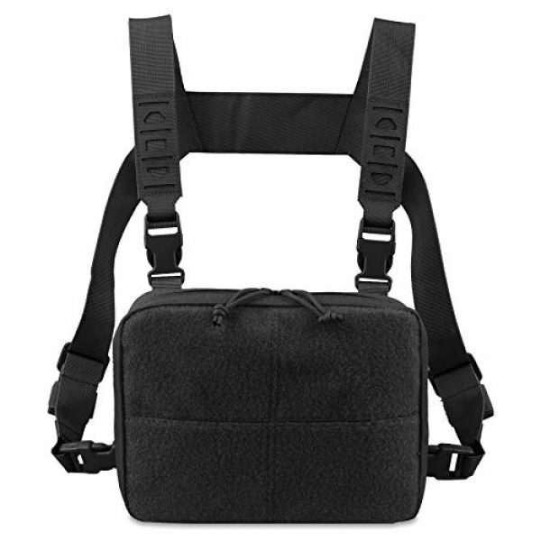 AMYIPO Tactical Pouch 1 AMYIPO Tactical Combat Chest Pack Molle Vest Bags Front Admin Pouch Equipment Multi-Purpose EDC Utility Recon Kit Bag Utility Pouches Modular Attachment Military Multi-Purpose Daypack