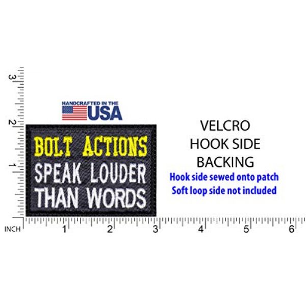 Tactical Patch Works Airsoft Morale Patch 2 Bolt Actions Speak Louder Than Words Patch