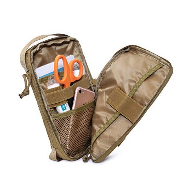 Tacticool Tactical Pouch 5 Tactical Molle Horizontal Pouch Multi-Purpose EDC Utility Pouch Bag of Laser Cut Design