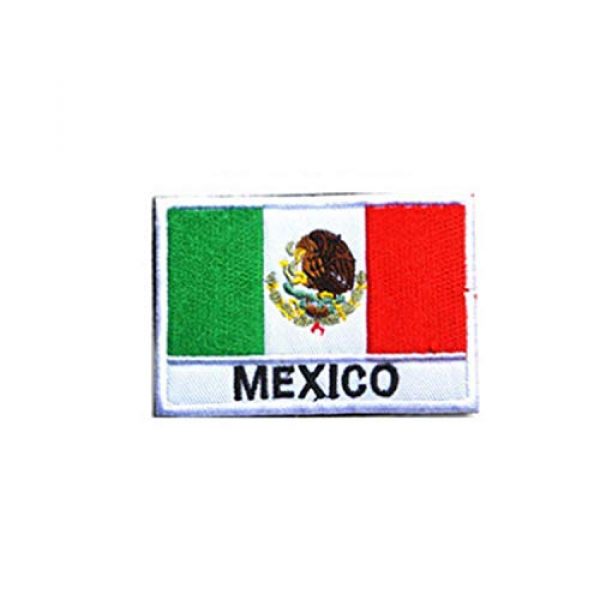 DPAINTouscap Airsoft Morale Patch 2 Mexican Flag Tactical Patches Embroidered Military Patch Morale Patches