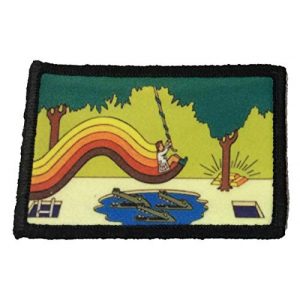 RedheadedTshirts Airsoft Morale Patch 1 Pitfall Retro Video Game Morale Funny Patch 2x3" Hook and Loop Made in The USA